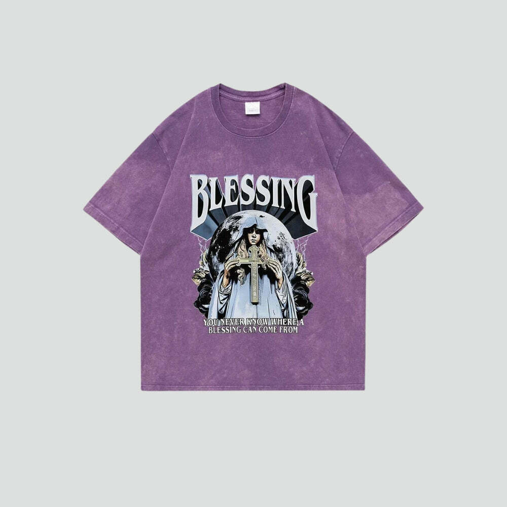 Blessing Tee: Trendy Y2K Style for Boys - Classic Street Outfits & Aesthetic Fashion