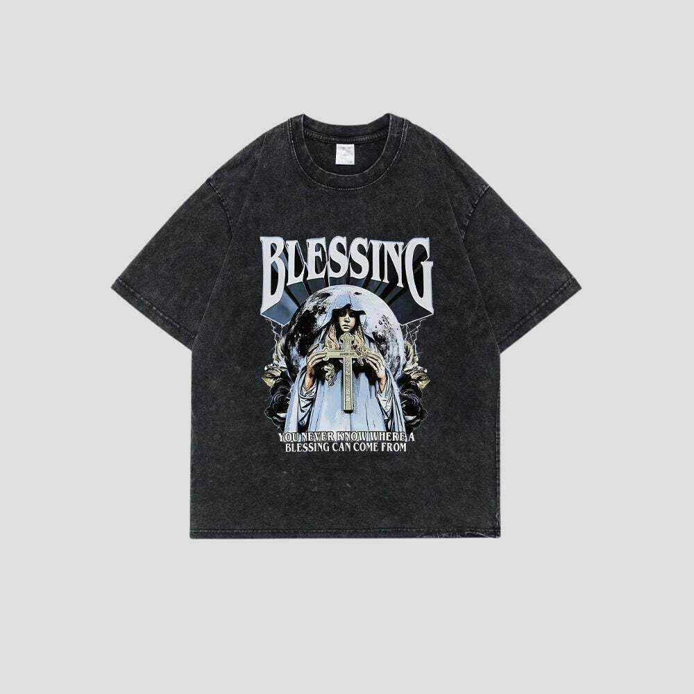 Blessing Tee: Trendy Y2K Style for Boys - Classic Street Outfits & Aesthetic Fashion