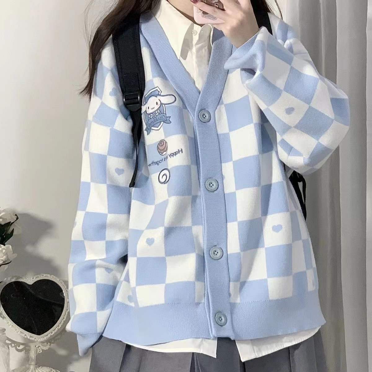 Cinnamoroll Buttoned Blue Cardigan - Y2K Style Clothing for Trendy Retro Outfits