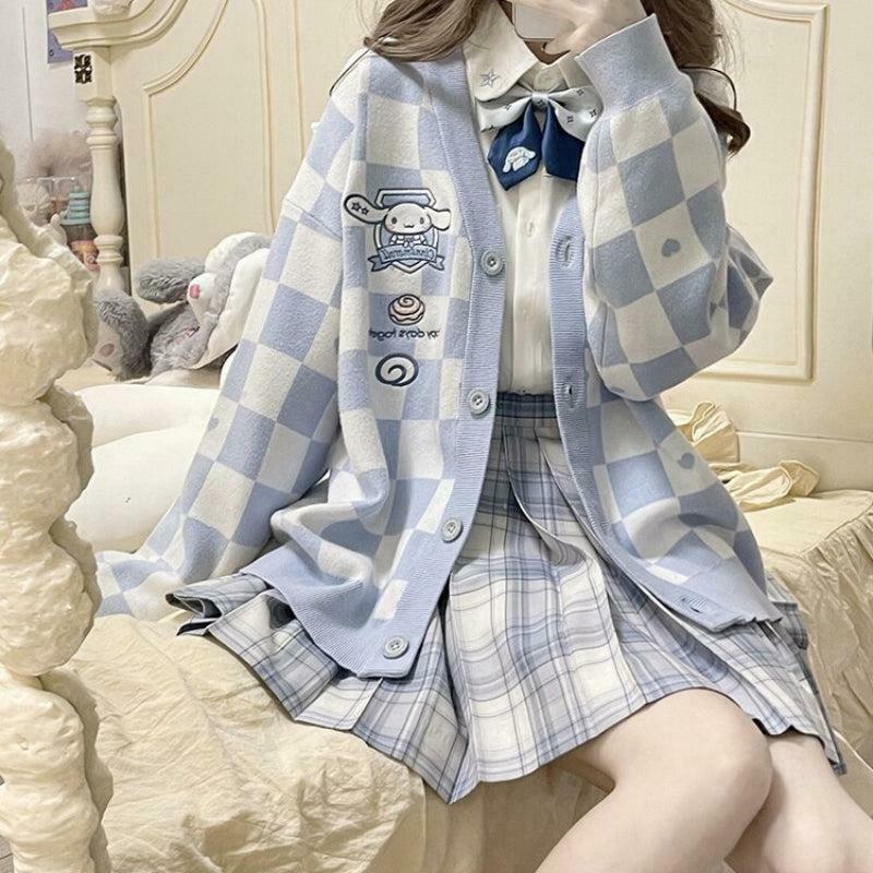 Cinnamoroll Buttoned Blue Cardigan - Y2K Style Clothing for Trendy Retro Outfits