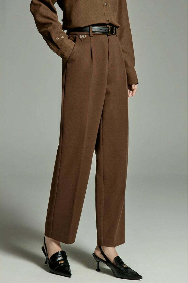 Classiccore Tailored Suit Pants for a Chic Y2K Fashion Look in Korean and Asian Styles