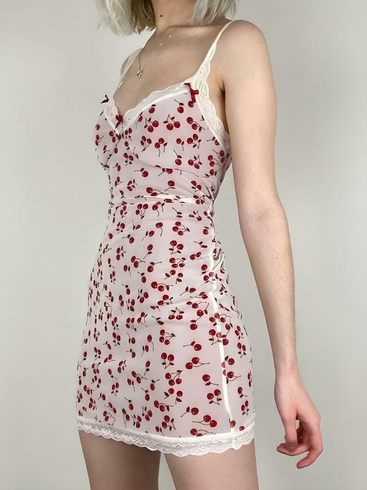 Coquette Cherry Mini Dress - Y2K Punk Style & Indie Fashion for Trendy Outfits