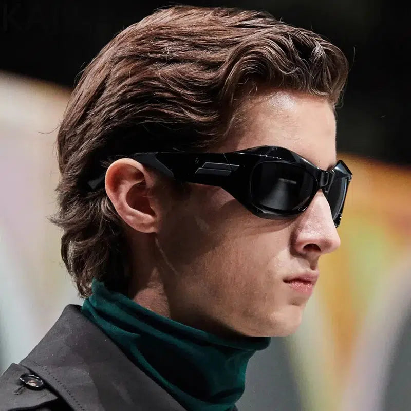 Cyberpunk Warrior Sunglasses for Y2K Style - Trendy Accessories for Bold Fashion Statements