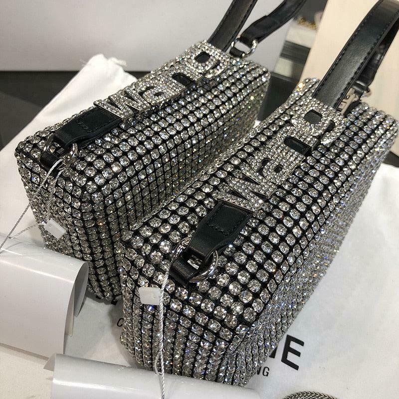 Disco Cowgirl Rhinestone Handbag - Y2K Fashion Statement for Grunge and Gothic Styles