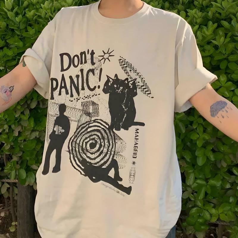 Don't Panic Tee - Y2K Style Clothing for Men | Cyber Grunge & Pastel Outfits