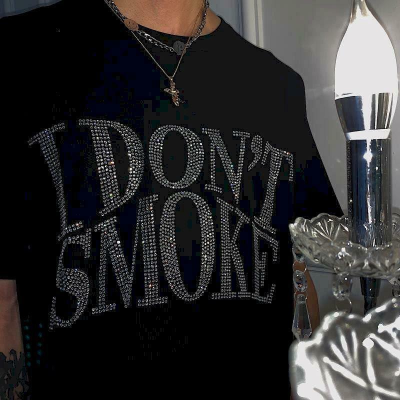 Don't Smoke Tee - Y2K Fashion Statement for Indie Style Lovers & Grunge Aficionados