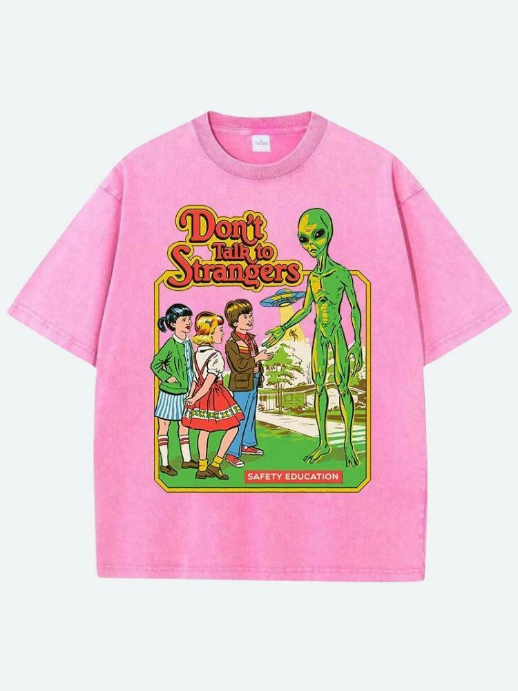 Don't Talk To Strangers Tee - Y2K Western Style Shirt for Trendy Alt Fashion Lovers