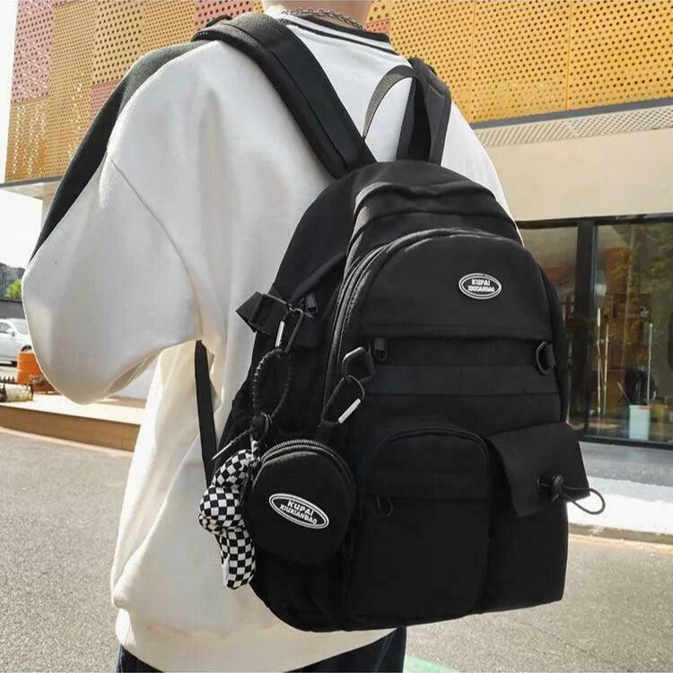 Extra Pockets Casual School Backpack - Trendy Y2K Style for Fashion-Forward Teens