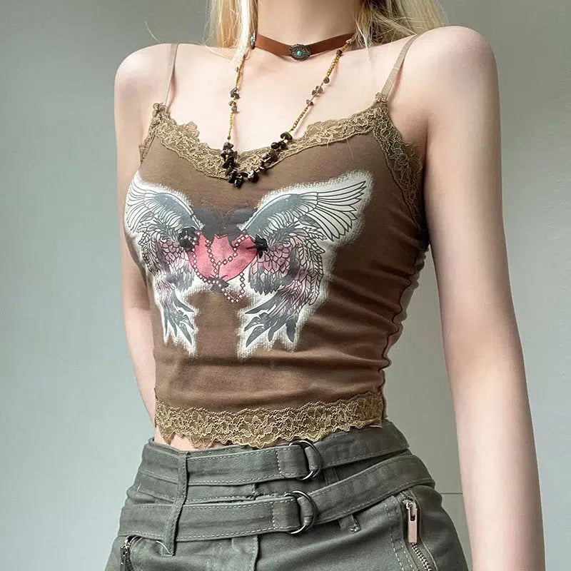 Fairy Grunge Angel Wings Top - Y2K Clothing for a Unique and Stylish Look