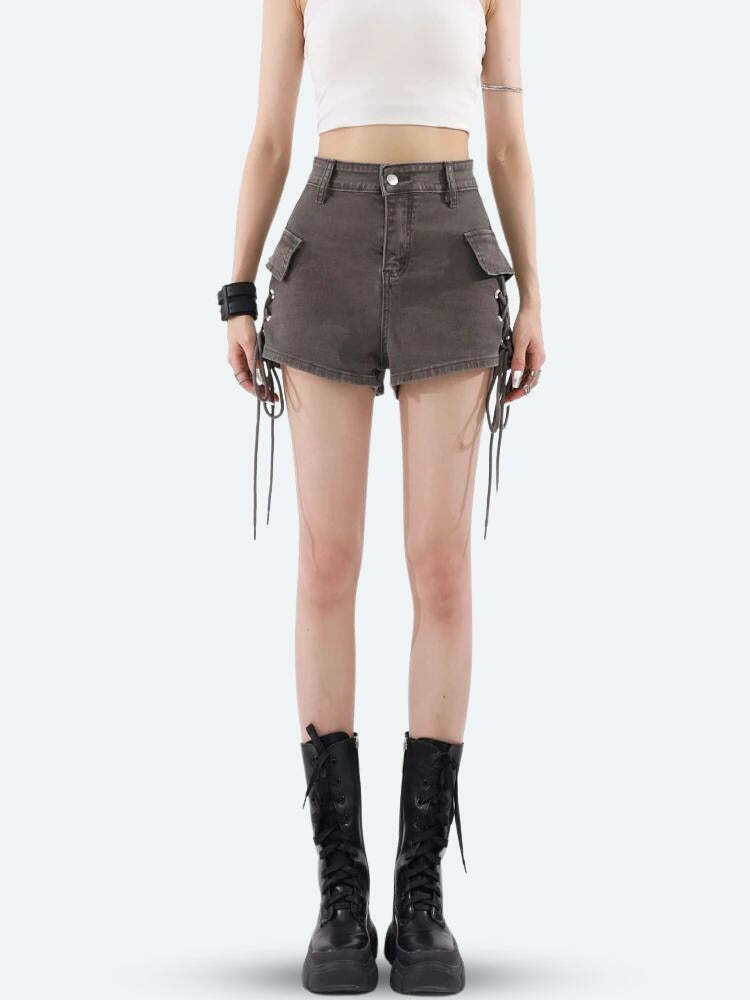 Fairy Grunge Cargo Shorts - Trendy Y2K Fashion for a Stylish Korean Look