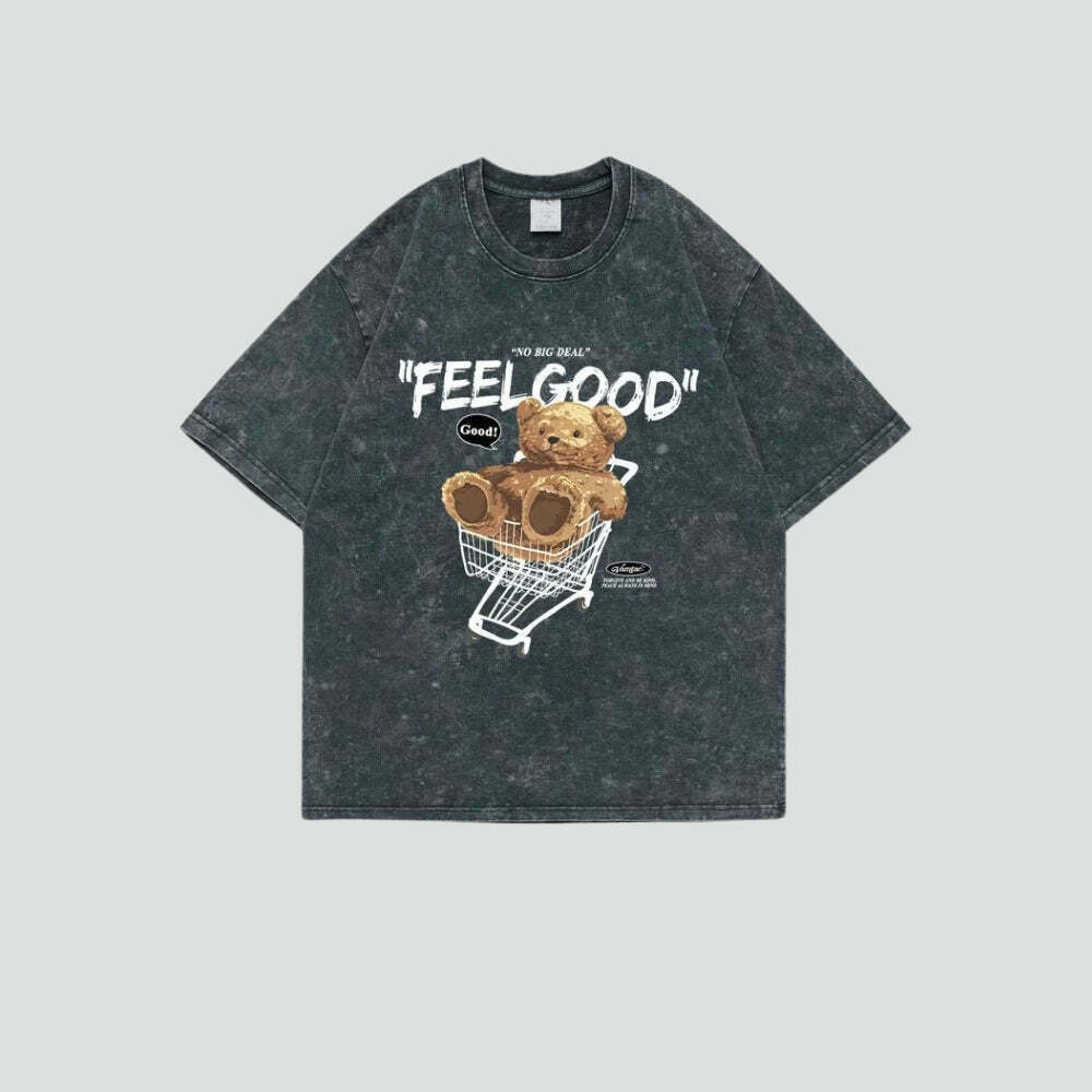 Feel Good Tee: Embrace Korean Y2K Fashion with Trendy Asian-Inspired Styles