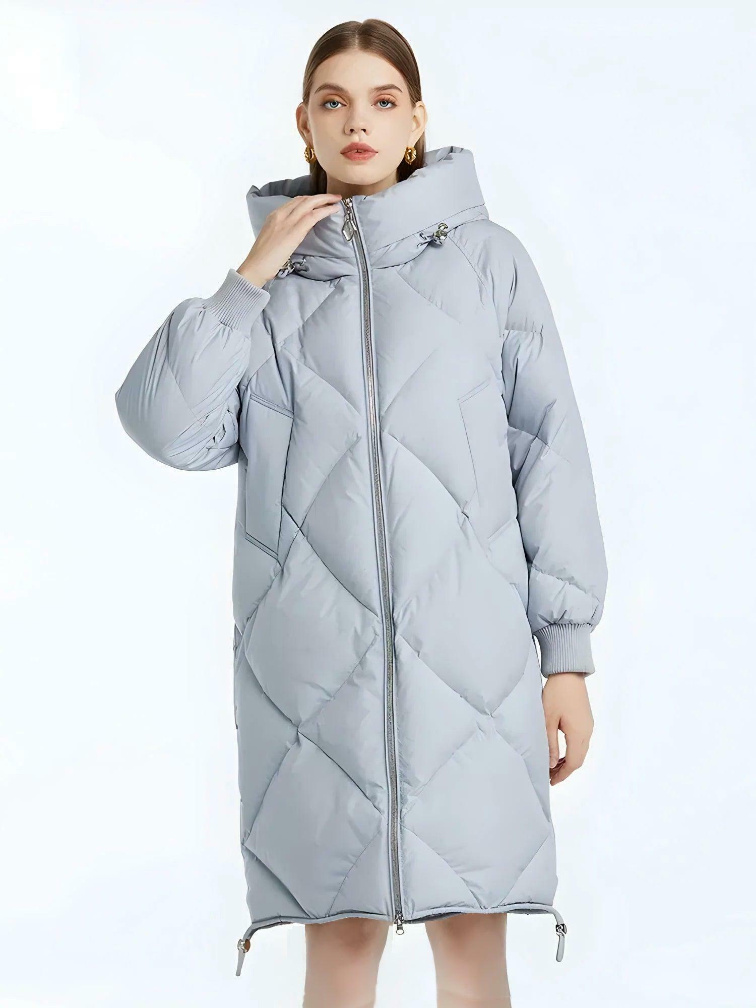 Hooded Zip-Up Long Puffer Coat for Men - Trendy Y2K Style Outerwear and Fashion Statement