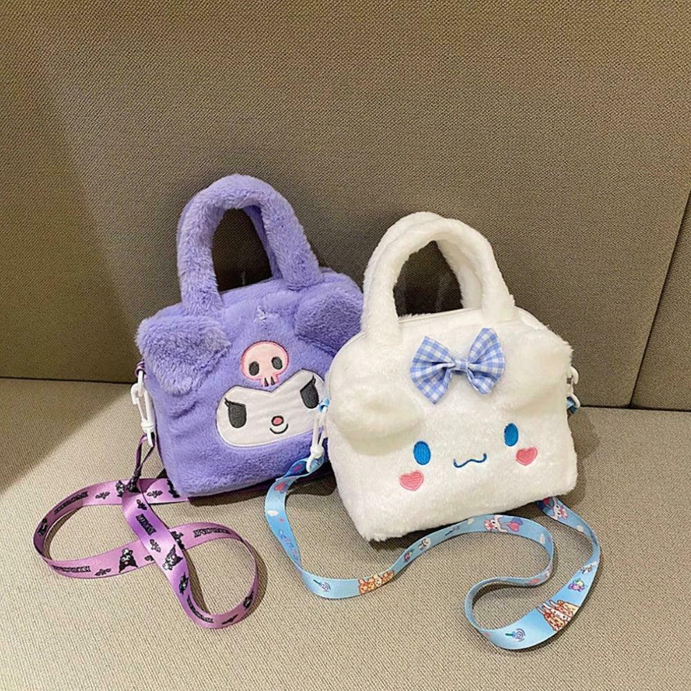 Kawaii Fluffy Sanrio Handbag - Trendy Y2K Fashion Accessory for Stylish Looks