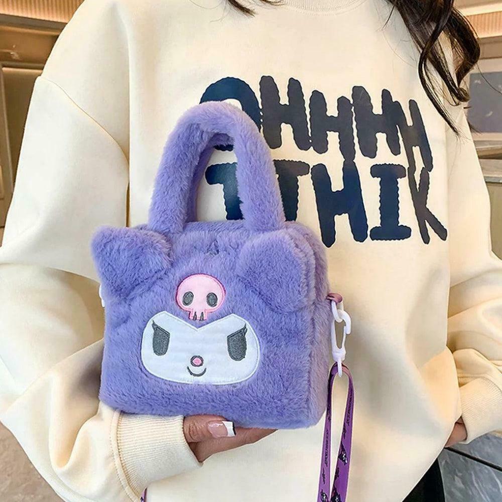 Kawaii Fluffy Sanrio Handbag - Trendy Y2K Fashion Accessory for Stylish Looks