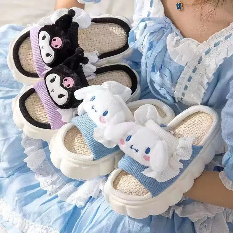 Kawaii Sanrio Slippers: Trendy Y2K Fashion Footwear for Stylish Asian Aesthetics