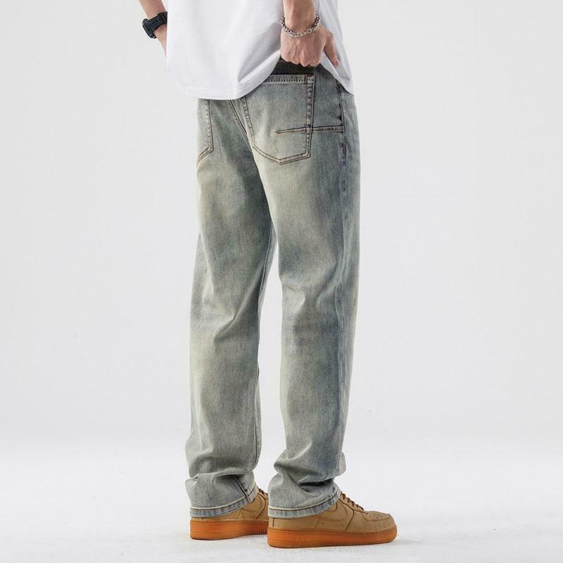 Light Wash Straight Leg Jeans for Trendy Y2K Fashion Enthusiasts - Korean & Asian Styles