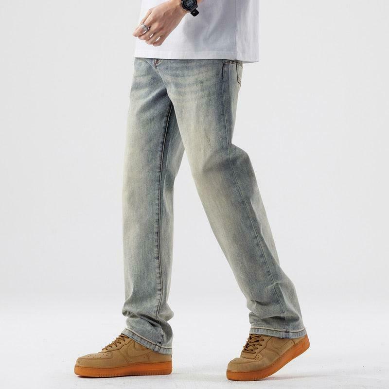 Light Wash Straight Leg Jeans for Trendy Y2K Fashion Enthusiasts - Korean & Asian Styles