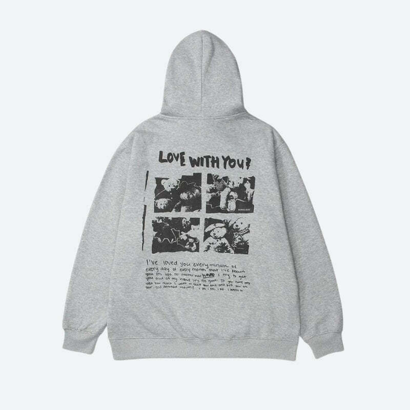 Love With You Hoodie - Y2K Style Clothing for Men | Trendy 90's Inspired Fashion