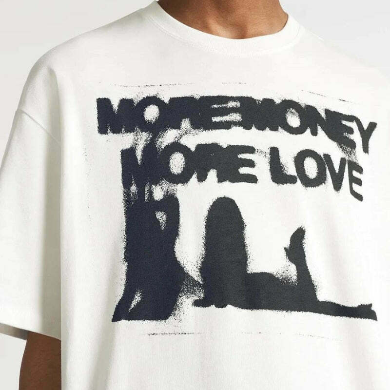 More Money More Love Tee - Trendy Y2K Clothing for Men | Stylish Money Graphic Tee