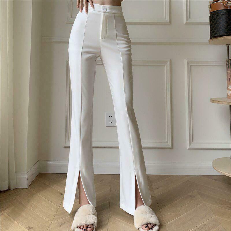 Old Money Hem Split Pants - Trendy Y2K Fashion Inspired by Korean and Asian Styles