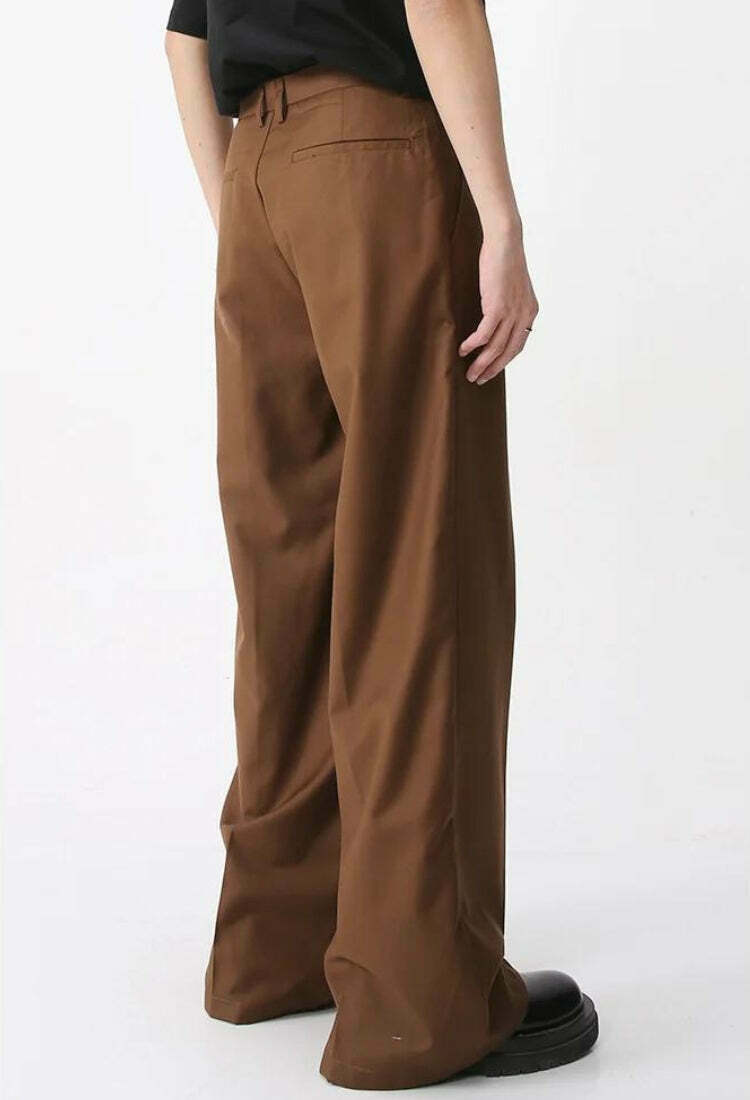 Old Money Wide Leg Pants for Men - Trendy Y2K Clothing for a Stylish Look