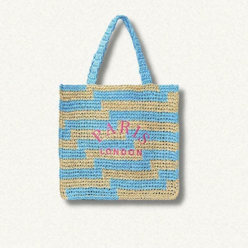 Paris Straw Beach Bag - Trendy Y2K Style Accessory for Preppy and Grunge Outfits