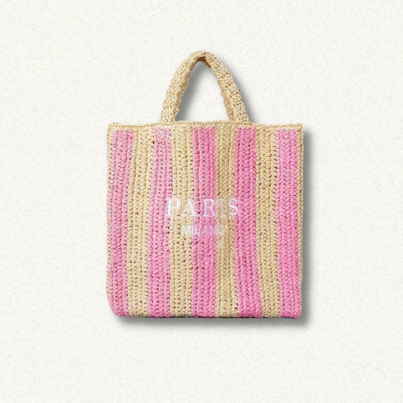 Paris Straw Beach Bag - Trendy Y2K Style Accessory for Preppy and Grunge Outfits