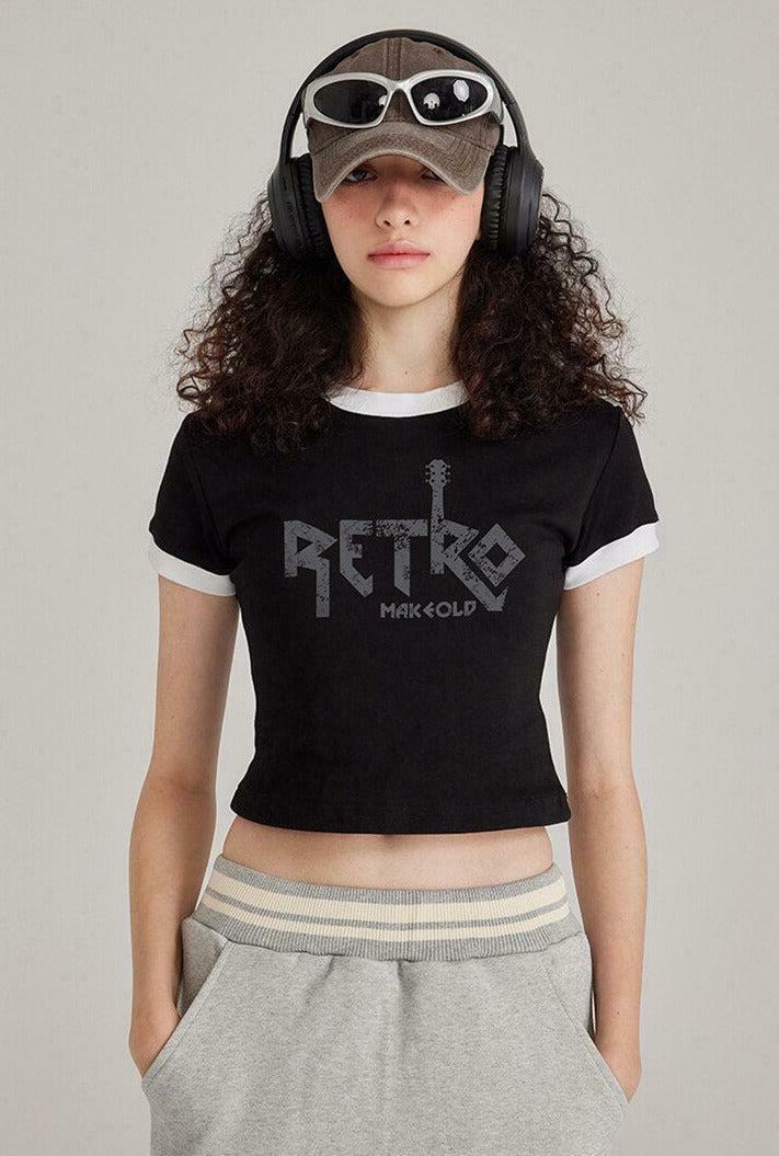 Retro Make Old Tee - Embrace Korean Y2K Fashion with Trendy Vintage Style