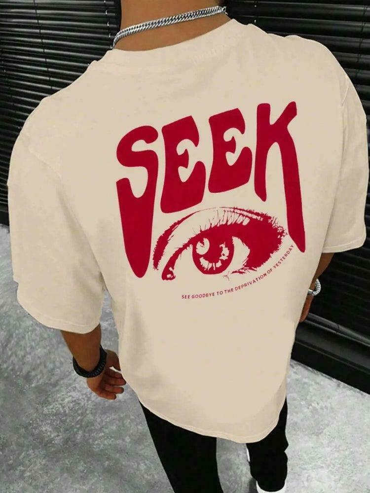 Seek Graphic Tee: Y2K Style Clothing for Men - Trendy Grunge & TikTok Inspired Fashion