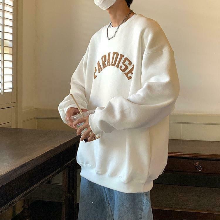 Soft Boy Paradise Vintage Oversized Sweatshirt - Trendy Y2K Clothing for a Stylish Look