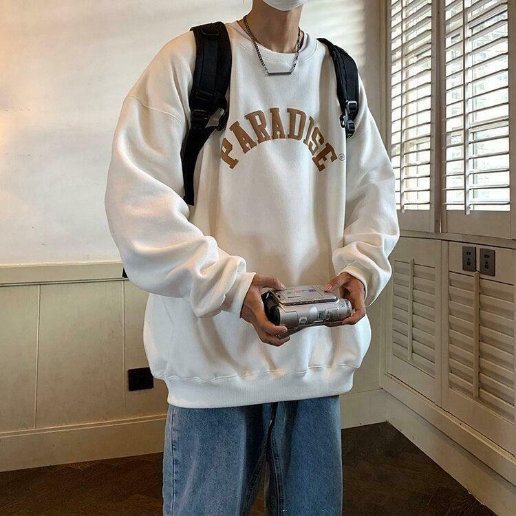 Soft Boy Paradise Vintage Oversized Sweatshirt - Trendy Y2K Clothing for a Stylish Look