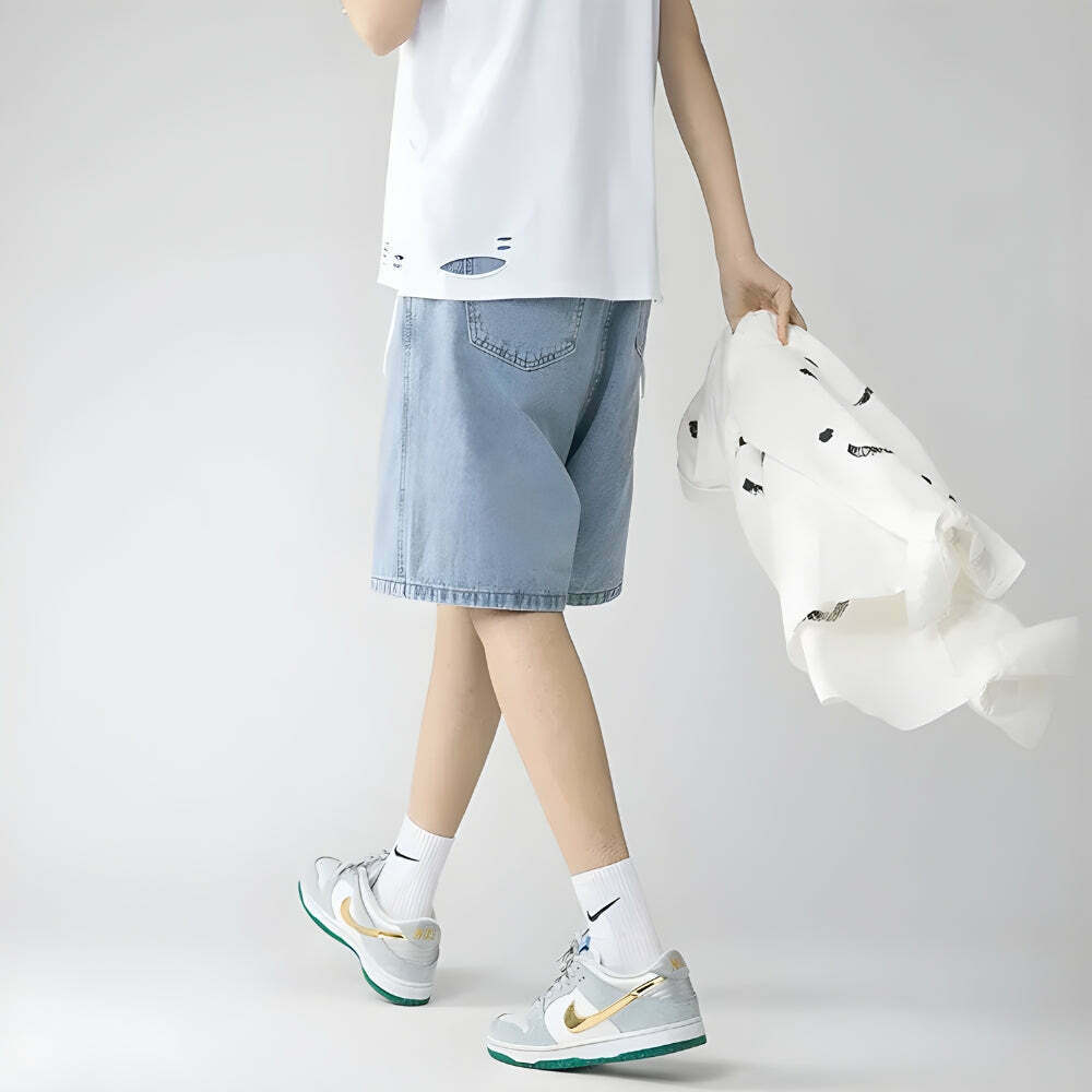 Soft Boy Wide Leg Shorts - Trendy Y2K Fashion for Stylish Blue Outfits & Grunge Looks