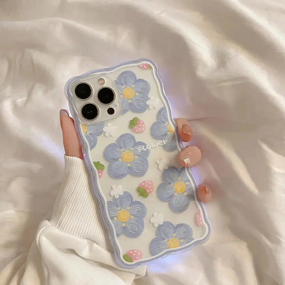 Soft Girl Flowers Clear Phone Case - Trendy Y2K Grunge Style for Fashion-Forward Outfits