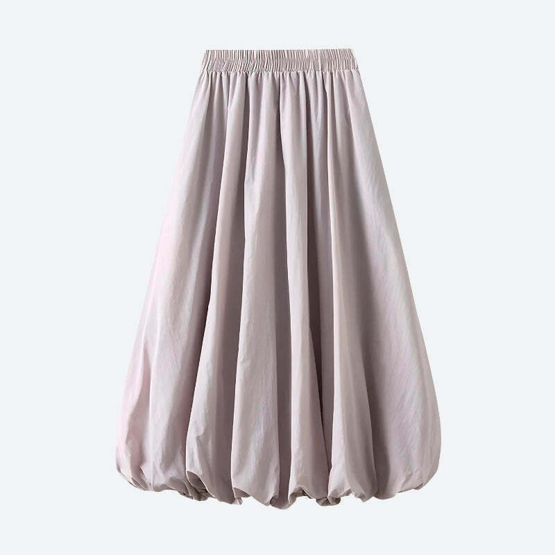 Soft Girl Pastel Bubble Midi Skirt - Trendy Y2K Fashion for Retro Style Outfits 2024