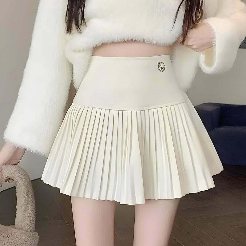 Soft Girl Pleated High Rise Mini Skort - Trendy Y2K Style for Street Fashion Lovers