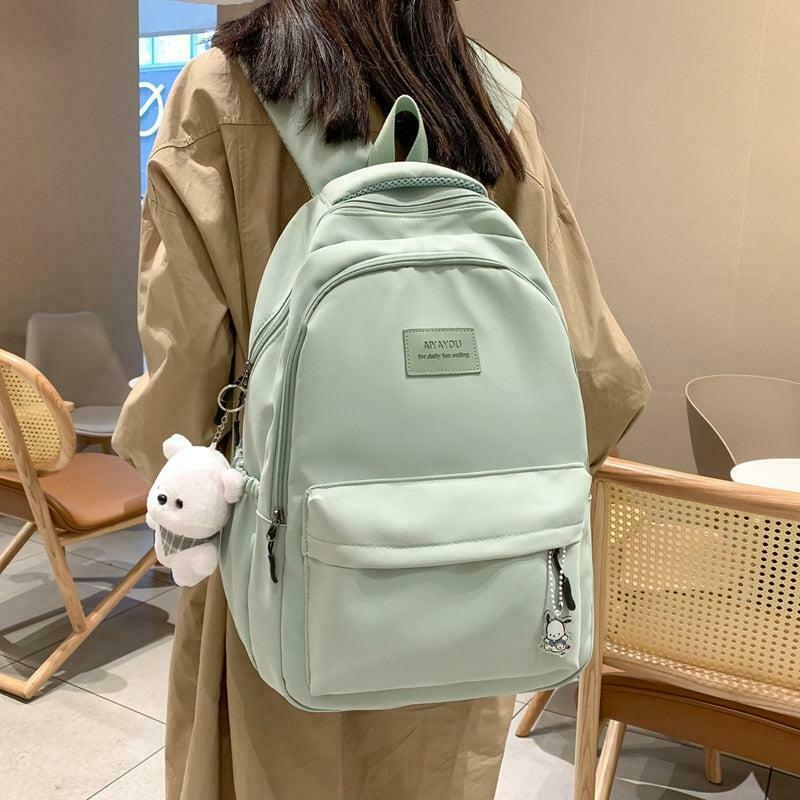 Soft Girl Waterproof School Backpack - Trendy Y2K Style for Everyday Use