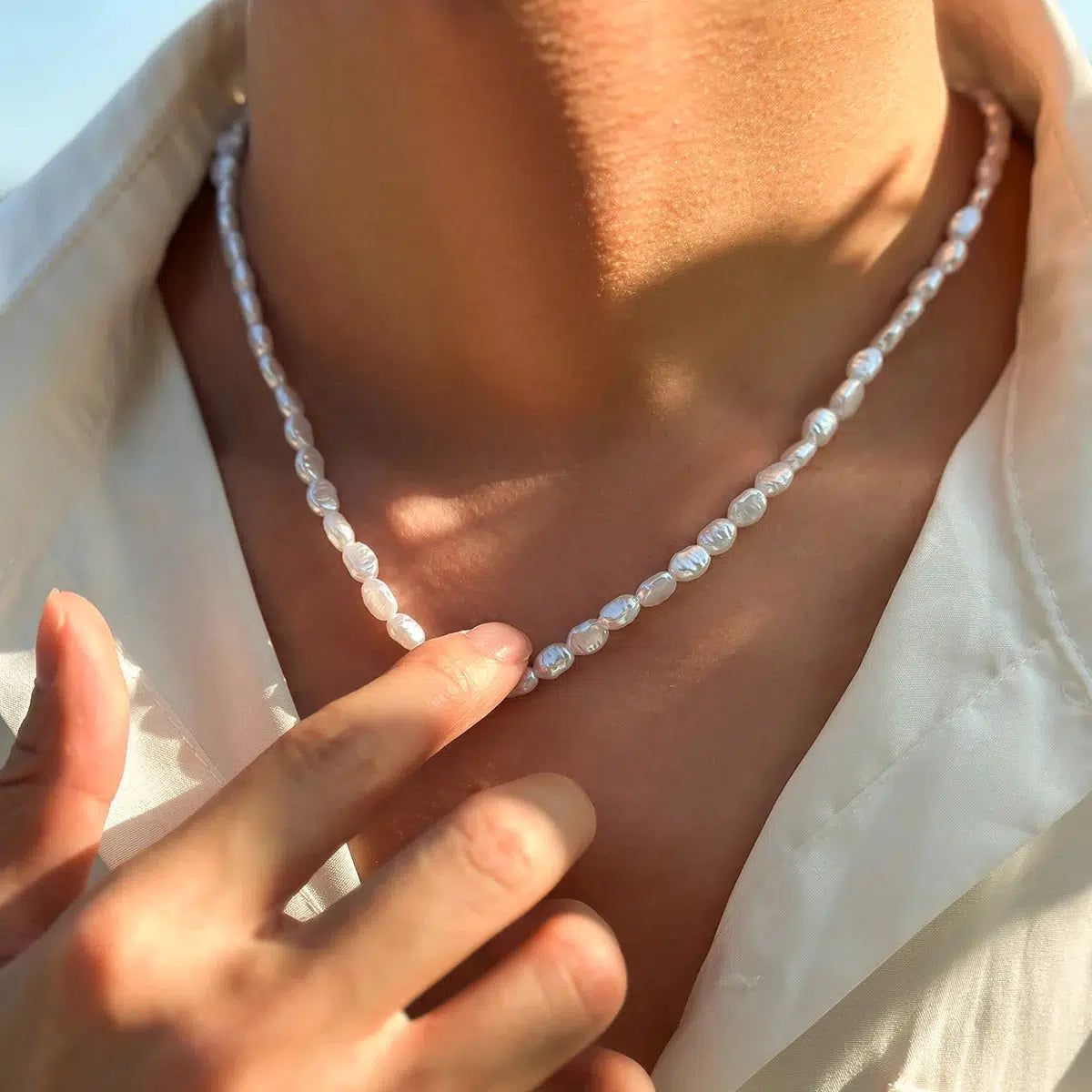 Stunning Baroque Pearl Necklace - Trendy Y2K Jewelry for a Chic Look