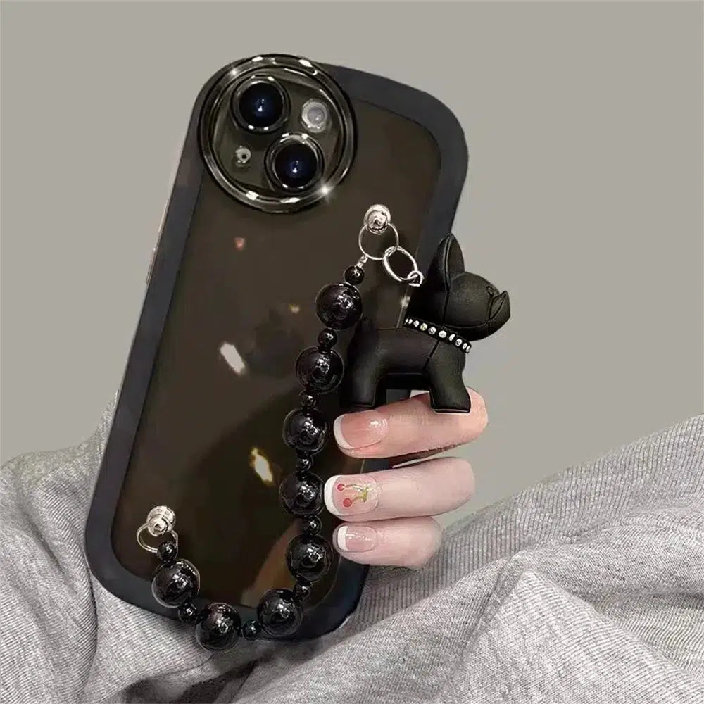 Stylish Bulldog Clear Phone Case - Perfect for Y2K Clothing Enthusiasts