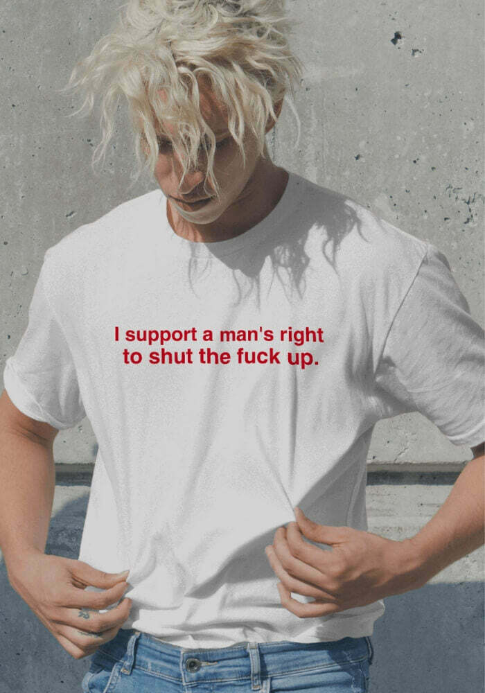 Support A Man's Right Tee - Y2K Style Clothing for Men | Grunge & Retro Aesthetic