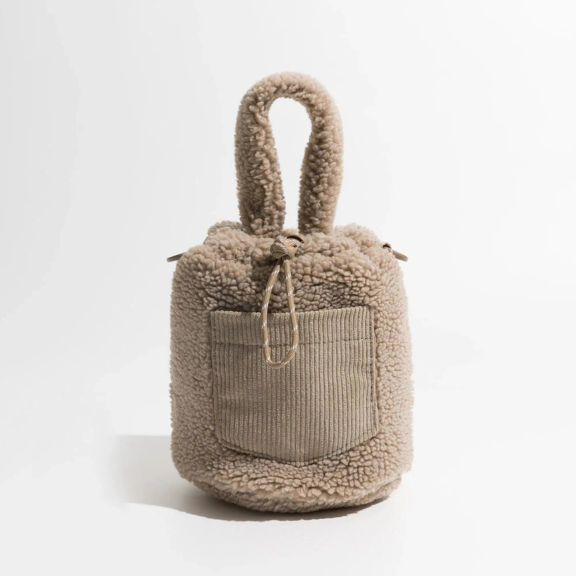 Teddy Pocket Bucket Bag - Trendy Y2K Bucket Bag for Stylish Outfits and Everyday Use