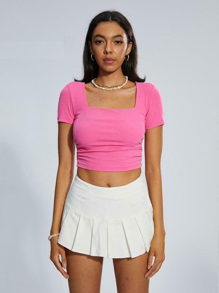 Trendy Barbie Crop Top - Embrace Korean Y2K Fashion with Stylish Asian Vibes