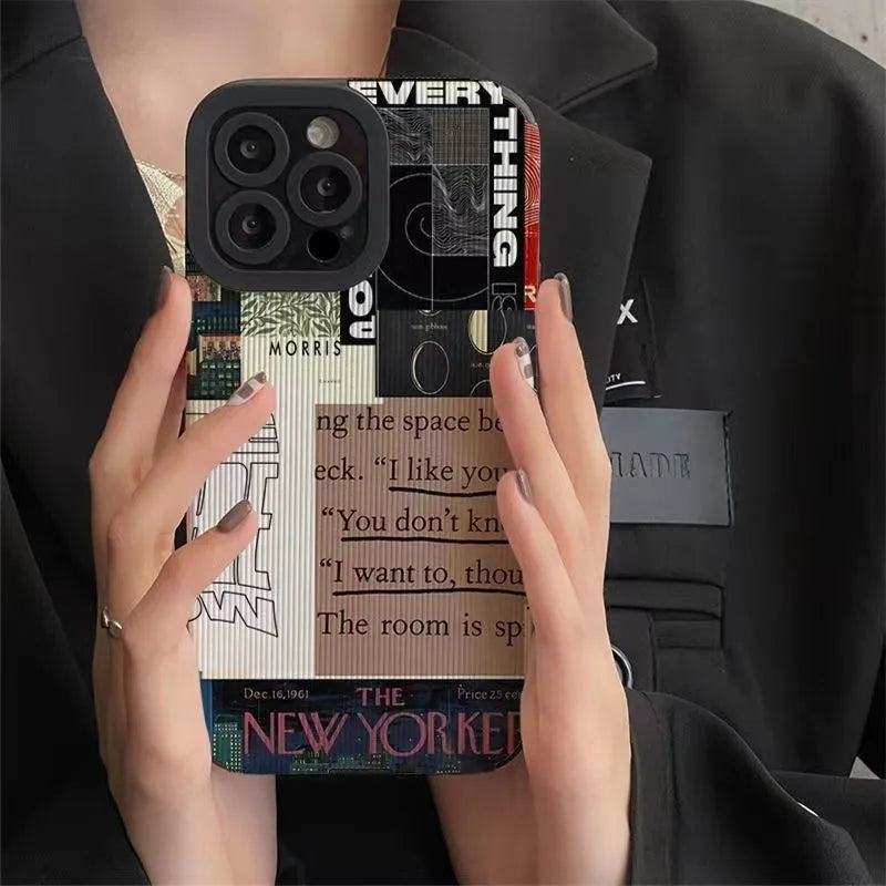 Trendy Collage Art Phone Case - Y2K Aesthetic Design for Stylish Expression