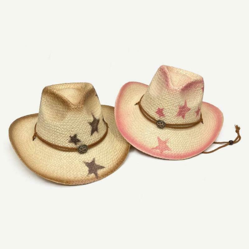 Trendy Cowgirl Adjustable Woven Straw Hat - Perfect for Y2K Fashion Enthusiasts