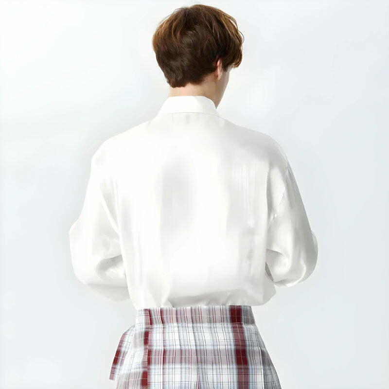 Trendy Detachable Tie Shirt for Y2K Fashion Lovers - Stylish Korean & Emo Outfits