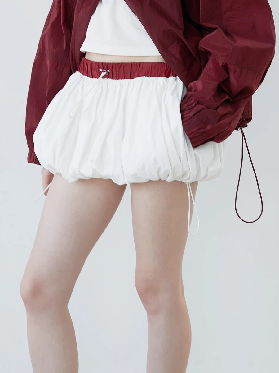 Trendy Drawstring Bubble Mini Skirt for Y2K Fashion, Grunge Outfits & Iconic Styles