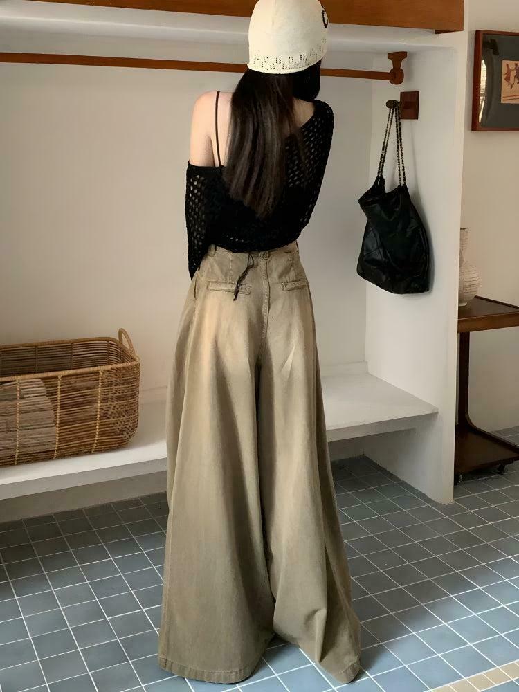 Trendy Extreme Wide Leg Pants for Y2K Style: Perfect for Emo, Grunge, and TikTok Outfits