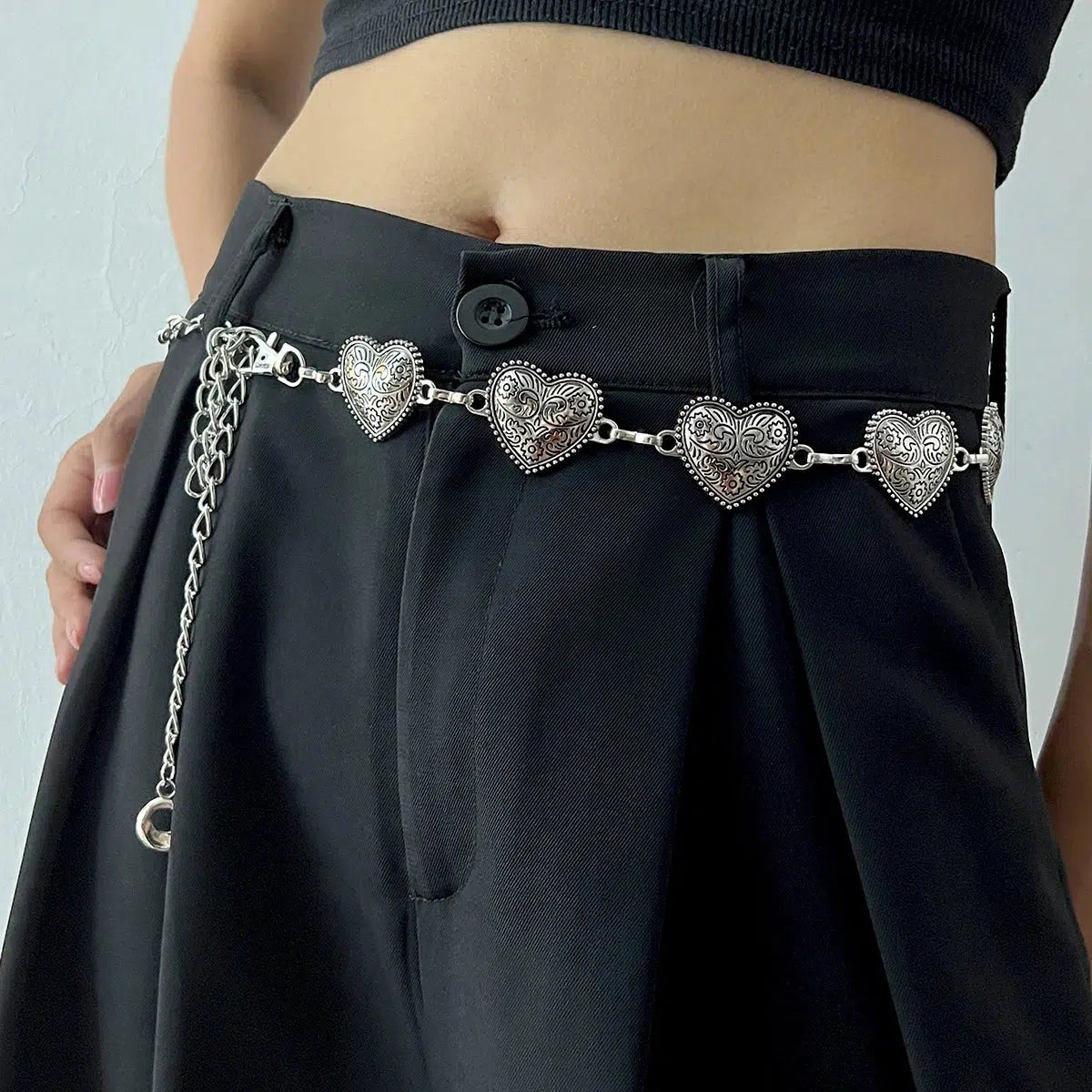 Trendy Heart Belly Chain for Y2K Fashion - Stylish Accessory for Modern Outfits