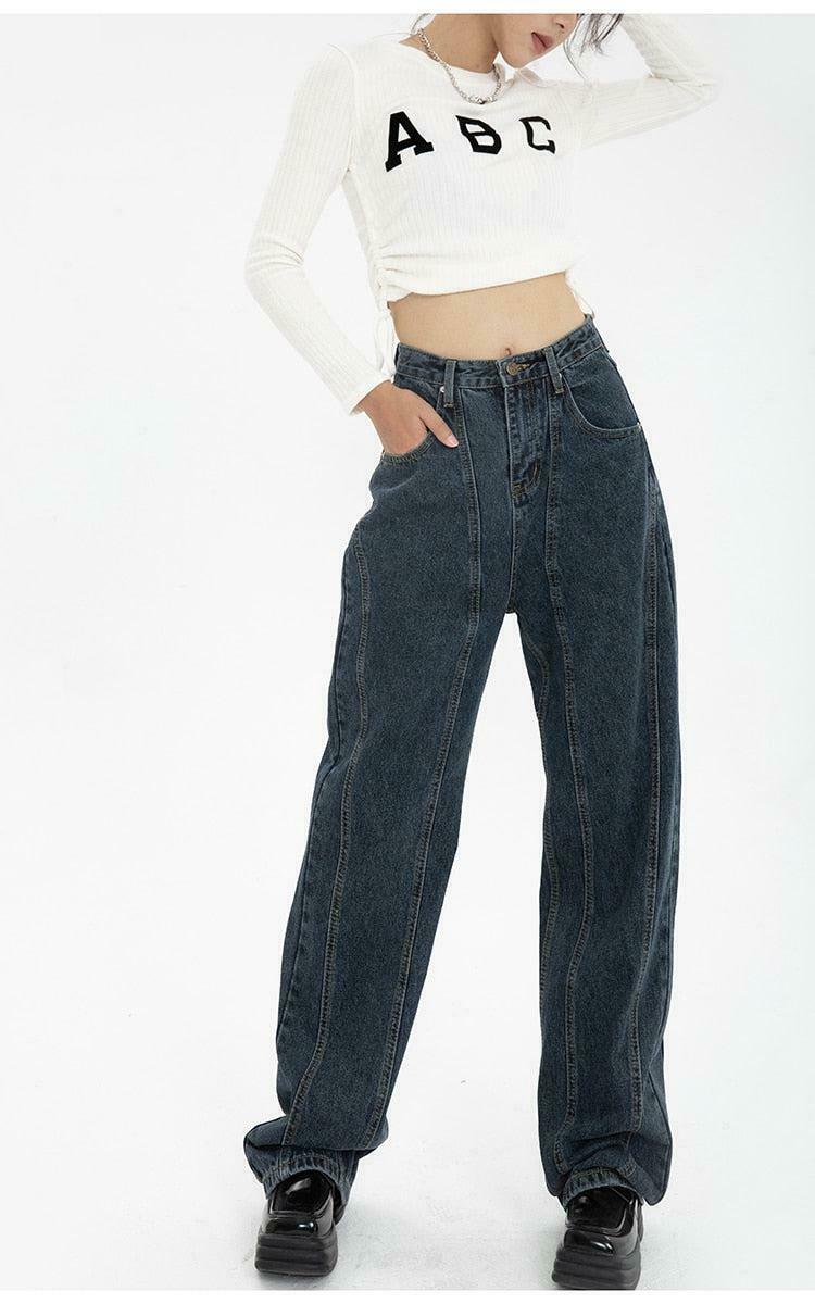 Trendy High Waisted Wide Leg Jeans for Y2K Style Enthusiasts - Perfect for Any Occasion