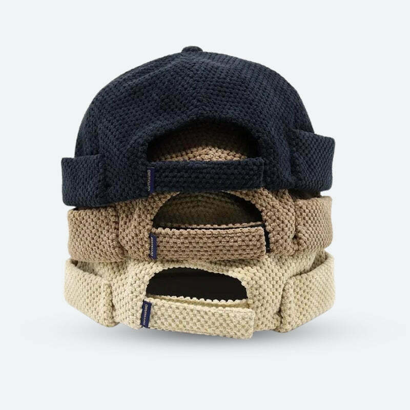 Trendy Knitted Skull Cap for Y2K Fashion - Emo Style & Hip Hop Inspired Knitted Cap