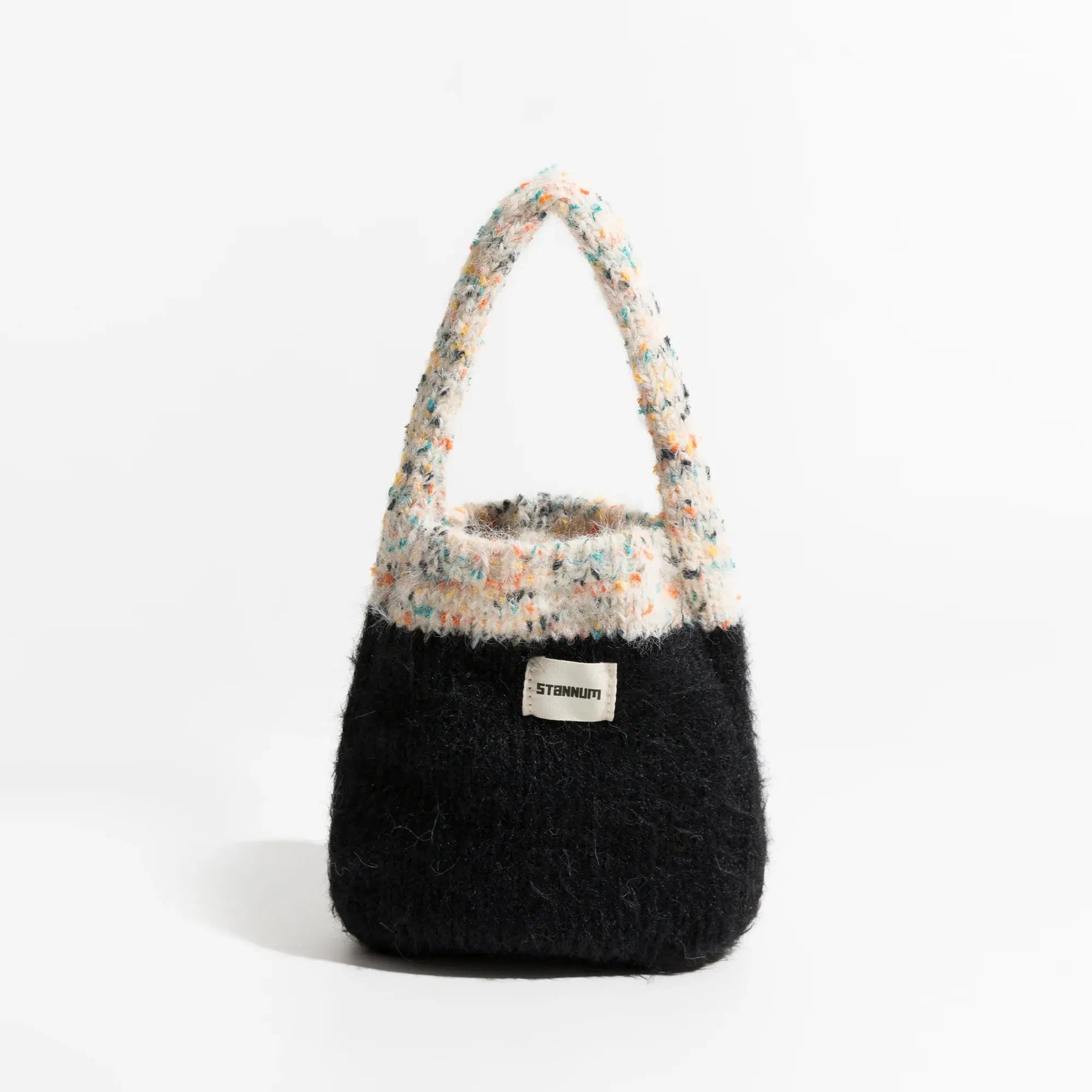 Trendy Multicolor Knitted Bucket Bag - Y2K Fashion Must-Have for Stylish Looks